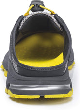 FITORY Men's Women's Slip on Sneakers Sandals, Garden Clogs Casual Slipper Indoor Outdoor Slides Unisex Yellow/Grey